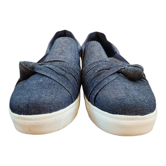 Brash womens sz 6 comfort shoes blue slip on with knot casual - Picture 5 of 12